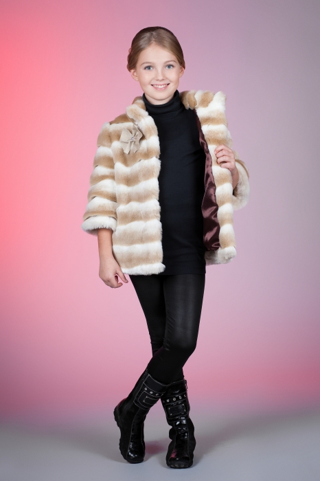 Photo #6 - Kids coat chinchilla beige