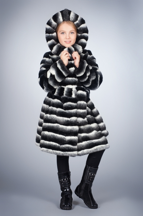 Photo #5 - Kids coat chinchilla black