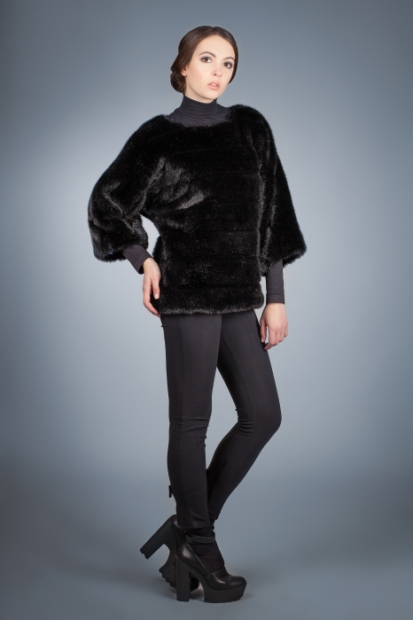 Photo #4 - Sweater mink black striped