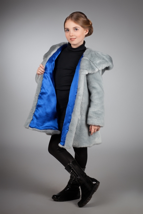 Photo #6 - Kids coat mink blue