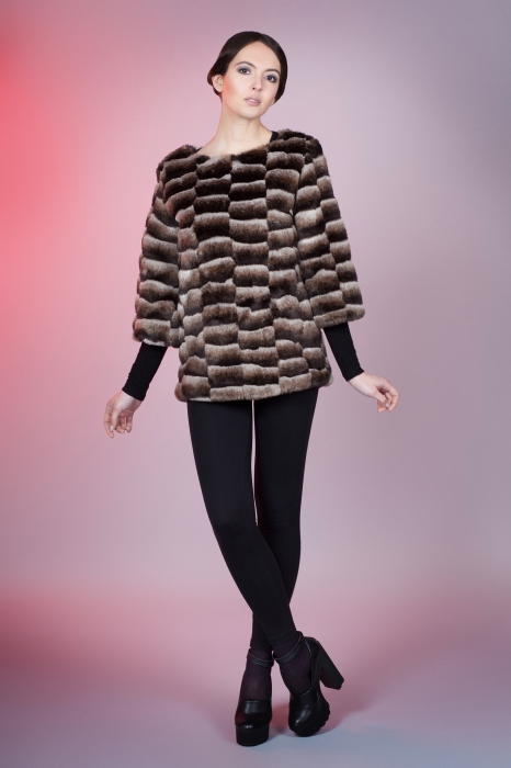 Photo #5 - Sweater chinchilla brown chess