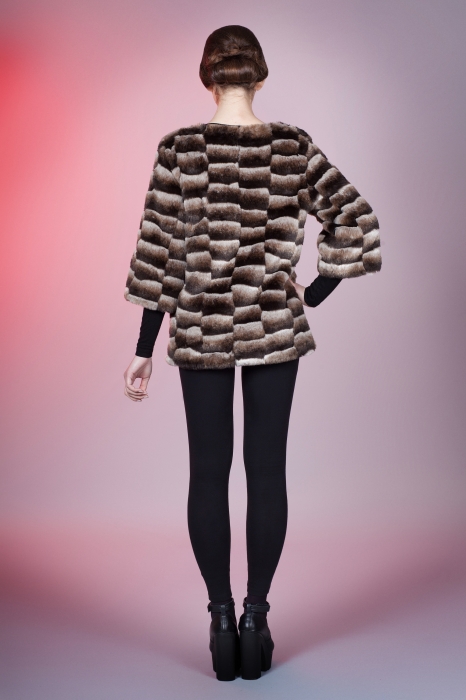 Photo #3 - Sweater chinchilla brown chess