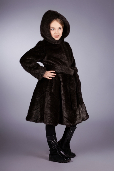 Photo #4 - Kids coat mink brown