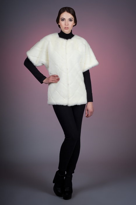 Photo #1 - Jacket mink white striped slanted