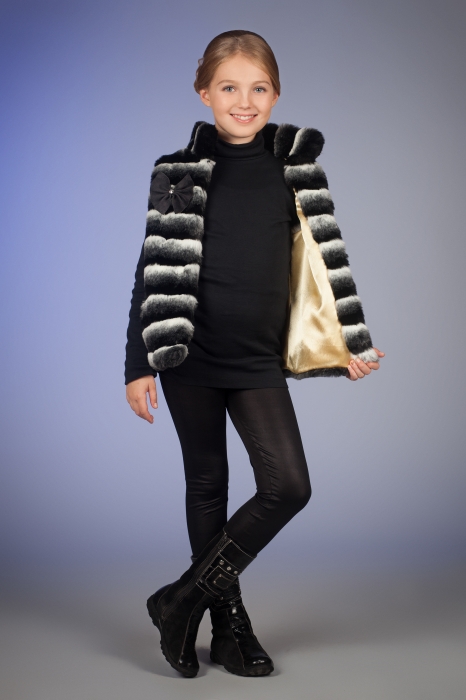 Photo #6 - Kids vest chinchilla black