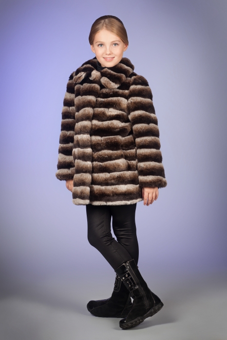 Photo #2 - Kids coat chinchilla brown