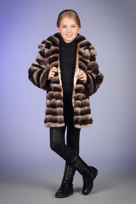 Photo #6 - Kids coat chinchilla brown