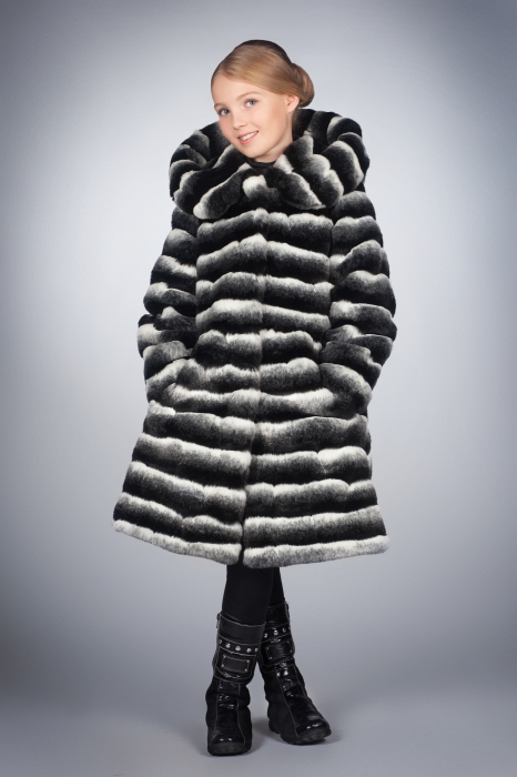 Photo #1 - Kids coat chinchilla black