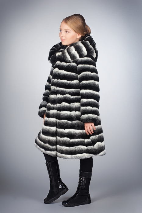 Photo #2 - Kids coat chinchilla black