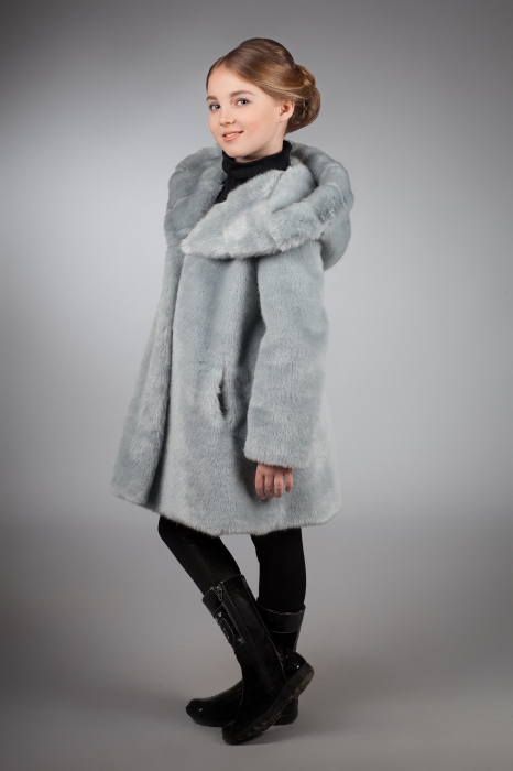 Photo #3 - Kids coat mink blue