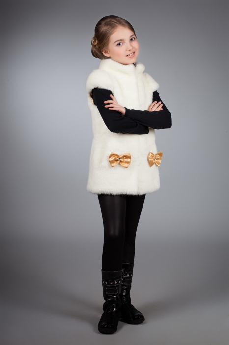 Photo #1 - Kids vest mink white