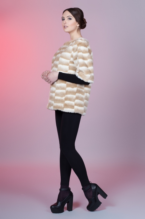 Photo #2 - Sweater chinchilla beige chess