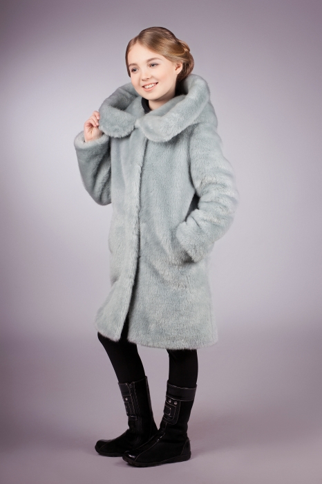 Photo #2 - Kids coat mink blue