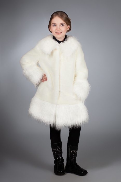 Photo #5 - Kids coat mink white