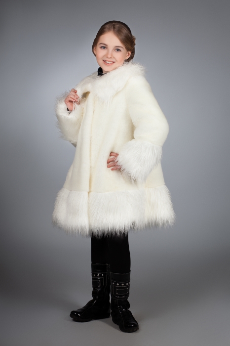 Photo #2 - Kids coat mink white