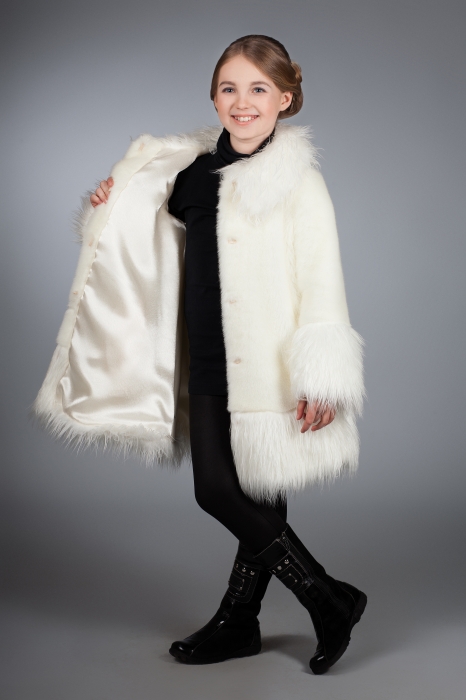 Photo #6 - Kids coat mink white