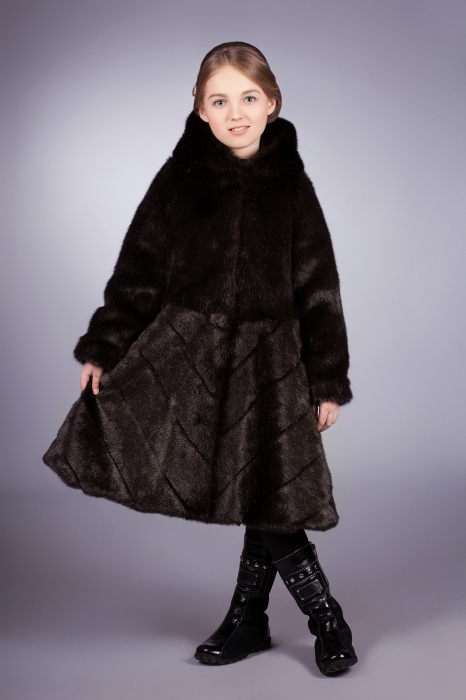 Photo #5 - Kids coat mink brown