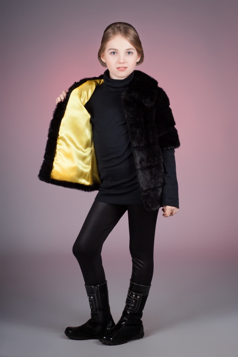 Photo #6 - Kids jacket mink black striped