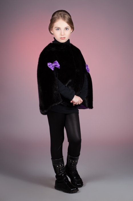 Photo #4 - Kids cape-coat mink black