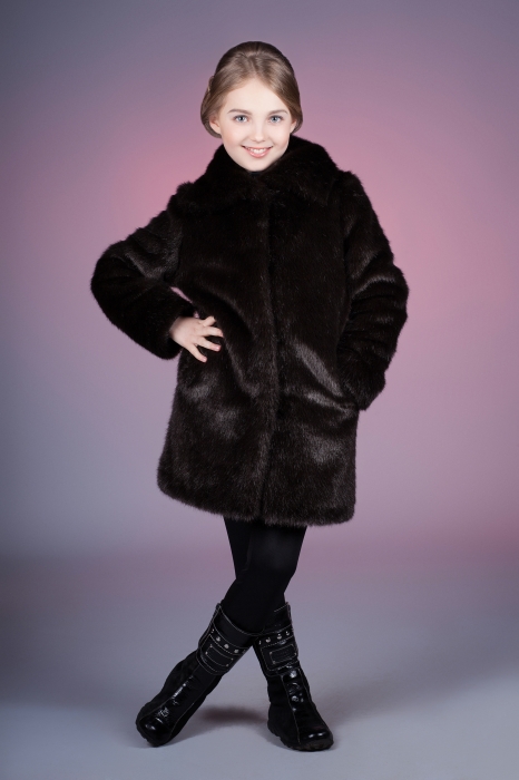 Photo #5 - Kids coat mink brown