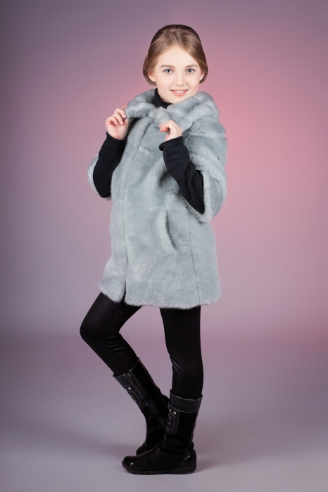 Photo #3 - Kids coat mink blue