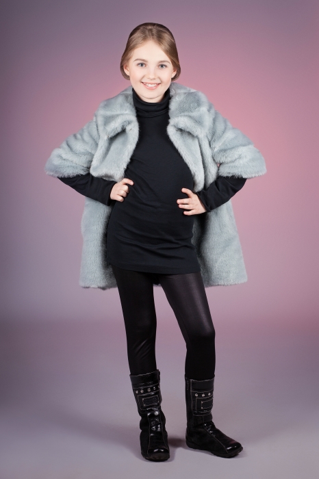 Photo #6 - Kids coat mink blue