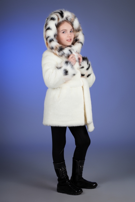 Photo #4 - Kids coat mink white