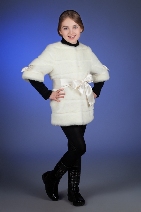 Photo #4 - Kids jacket mink white striped