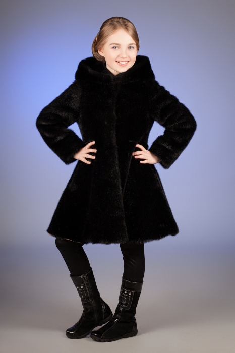 Photo #5 - Kids coat mink black