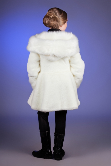 Photo #4 - Kids coat mink white