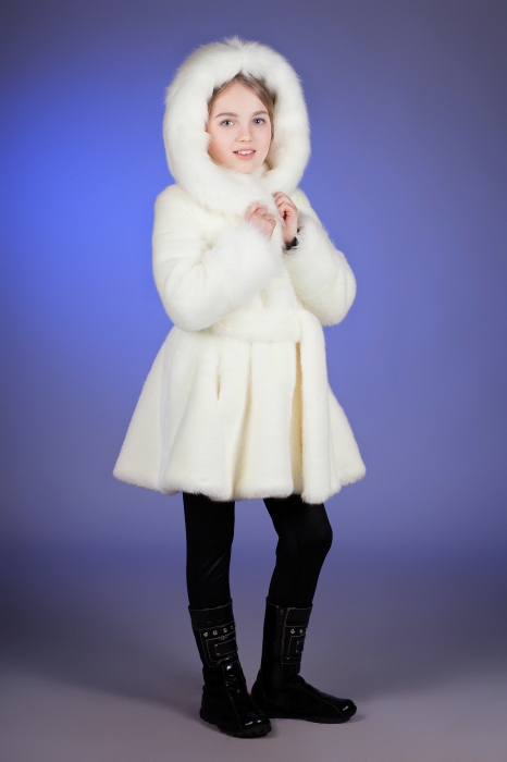 Photo #5 - Kids coat mink white