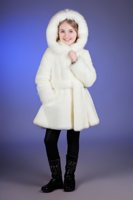 Photo #1 - Kids coat mink white