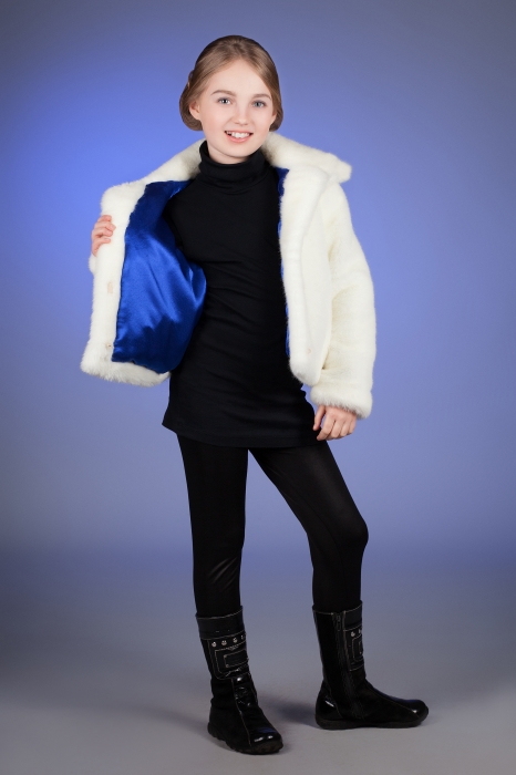 Photo #6 - Kids coat mink white